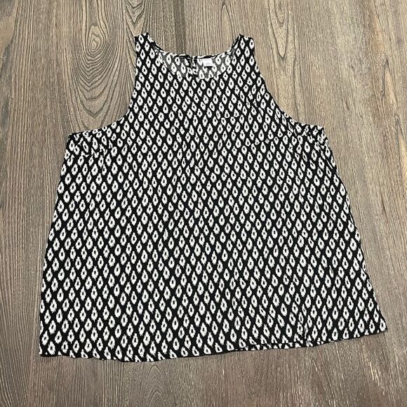 Old Navy Blouse Sleeveless High-Neck Lightweight Casual Black Size L - Picture 1 of 4